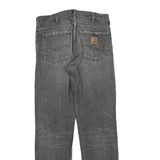 CARHARTT Mens Jeans Grey Regular Straight Denim Medium W30 L34 Durable Workwear