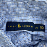 Ralph Lauren Checked Shirt - Large Blue Cotton