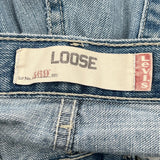 569 Loose Fit Levis Denim Shorts - 30W 11L Light Wash Cotton