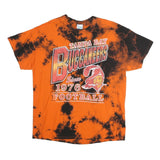 VINTAGE TURBLAR Mens Orange & Black Tie Dye Tampa Bay Buccaneers Football