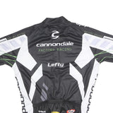 CANNONDALE Mens Black & White Factory Racing Cycling Jersey L Short Sleeve Full