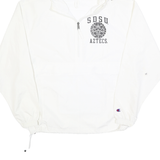 CHAMPION Mens White Sdsu Aztecs Hoodie Jacket S Polyester Plain Zip Hooded