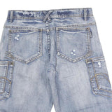 IDPDT Mens Cotton Blue Cargo Shorts M W34 Casual Stylish Summer Wear