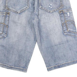 IDPDT Mens Cotton Blue Cargo Shorts M W34 Casual Stylish Summer Wear