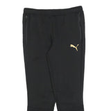 PUMA Boys Joggers Black & Gold Slim Tapered L W30 L28 Sportswear Casual