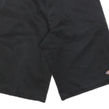 DICKIES Mens Black Casual Cotton Blend Shorts S W28 Workwear Logo