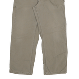 CARHARTT Mens Relaxed Jeans Beige Cotton Blend W32 L27 Workwear Durable Zip Fly