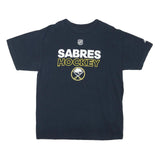 ADIDAS Mens Black Sabres Hockey Graphic T-Shirt M Short Sleeve Crew Neck