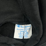 Reverse Weave Champion Hoodie - Large Black Cotton