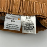Age 24 Months Carhartt Double Knee Carpenter Trousers - 2XS Brown Cotton