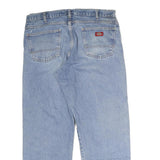 DICKIES Mens Regular Fit Blue Denim Jeans W35 L27 Classic Cotton Zip