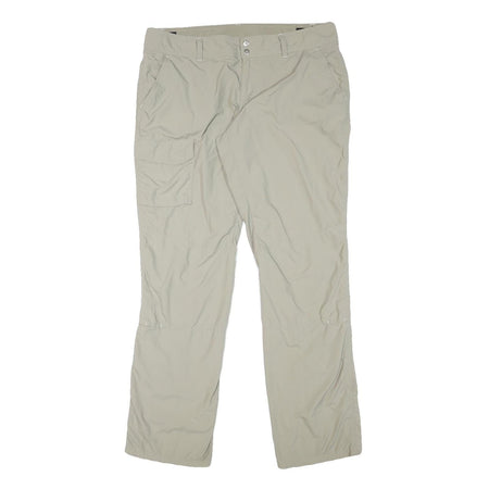 COLUMBIA Womens Beige Polyester Blend Regular Straight Trousers W35 L32 Outdoor