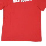 NIKE Mens Red Mustang Soccer Graphic T-Shirt L Short Sleeve Crew Neck