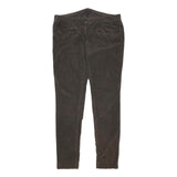 TOMMY HILFIGER Womens Cotton Blend Brown Slim Skinny Trousers W36 L33 Casual