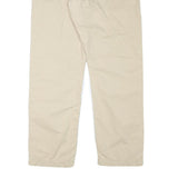 DOCKERS Mens Cotton Blend Beige Relaxed Straight Trousers W37 L32 Casual Wear