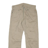 LEVI'S Mens Regular Beige Cotton Blend Zip Trousers W33 L29 Casual Classic Fit