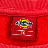 Age 10 Dickies Long Sleeve T-Shirt - Medium Red Cotton