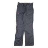 DICKIES Mens Navy Blue Regular Straight Fit Cotton Blend Trousers W34 L37
