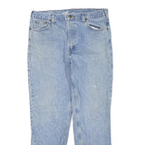 CARHARTT Mens Cotton Blend Regular Light Blue Denim Jeans W38 L32 Workwear Zip