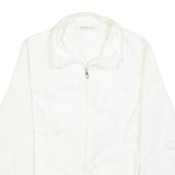 MARELLA Womens White Jacket UK 10 Polyamide Blend Zip Classic Plain Lightweight