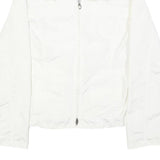 MARELLA Womens White Jacket UK 10 Polyamide Blend Zip Classic Plain Lightweight