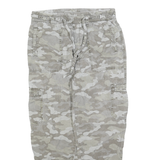AMERICAN EAGLE Mens Cotton Blend Beige Camouflage Relaxed Cargo Trousers W30 L25
