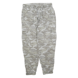 AMERICAN EAGLE Mens Cotton Blend Beige Camouflage Relaxed Cargo Trousers W30 L25