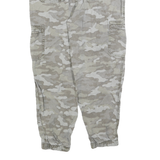 AMERICAN EAGLE Mens Cotton Blend Beige Camouflage Relaxed Cargo Trousers W30 L25