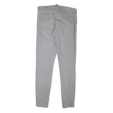 JUICY COUTURE Womens Cotton Blend Grey Regular Skinny Trousers W32 L30 Gold