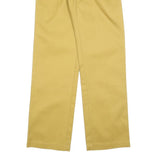 DICKIES Womens Cotton Blend Yellow Slim Straight Trousers W28 L30 Workwear