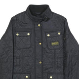 BARBOUR INTERNATIONAL Girls Black Quilted Jacket 2XL Polyamide Zip Pockets