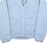 THE NORTH FACE Womens Light Blue Zip Up Polyester Blend Jacket XS Puffer Outdoor