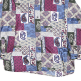 COLOR UNLIMETED Womens Printed Long Sleeve Collared Silk Shirt S Casual