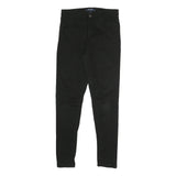 KANGOL Womens Cotton Blend Black Slim Skinny Trousers W29 L29 Zip Pocketed