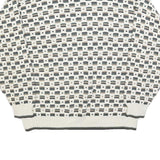 BILL BLASS Mens Beige Patterned Cotton Blend Crew Neck Basic Knit Jumper L