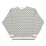 BILL BLASS Mens Beige Patterned Cotton Blend Crew Neck Basic Knit Jumper L