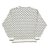 BILL BLASS Mens Beige Patterned Cotton Blend Crew Neck Basic Knit Jumper L