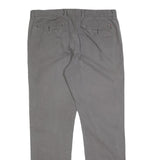 TOMMY HILFIGER Mens Cotton Blend Grey Regular Fit Straight Trousers W36 L34