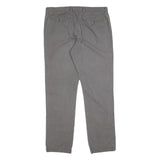 TOMMY HILFIGER Mens Cotton Blend Grey Regular Fit Straight Trousers W36 L34