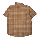 The North Face Checked Short Sleeve Shirt - Large Brown Cotton