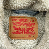 Lined Levis Denim Jacket - Large Blue Denim