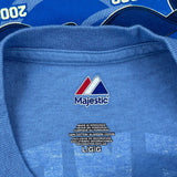 Milwaukee Brewers Majestic Graphic T-Shirt - Large Blue Cotton