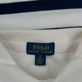 Age 6 Polo By Ralph Lauren Striped Polo Shirt - XS White Cotton