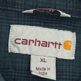 Carhartt Checked Flannel Shirt - XL Blue Cotton