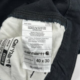 Carhartt Double Knee Carpenter Pants - 40W 30L Black Cotton