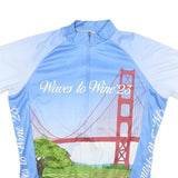 PRIMAL Mens Blue & White Graphic T-Shirt S Short Sleeve Crew Neck Cycling Jersey