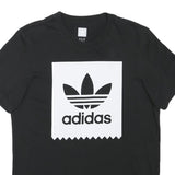 ADIDAS Mens Black Classic Logo Graphic T-Shirt M Short Sleeve Crew Neck