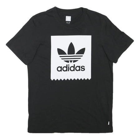ADIDAS Mens Black Classic Logo Graphic T-Shirt M Short Sleeve Crew Neck