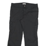 DICKIES Womens Black Regular Fit Straight Leg Trousers W36 L30 Cotton Blend Zip