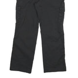 DICKIES Womens Black Regular Fit Straight Leg Trousers W36 L30 Cotton Blend Zip